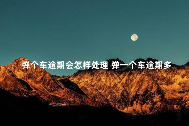 弹个车逾期会怎样处理 弹一个车逾期多久会拖车
